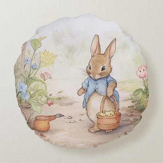 Coussins Ronds Baby shower Peter Rabbit (Dos)
