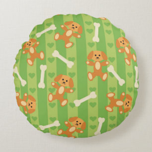 Coussins Ronds background witdogs and bonbons