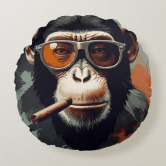 Coussins Ronds Badass Monkey
