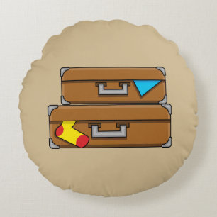 Coussins Ronds Bagages de dessin