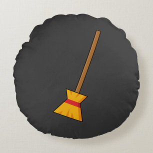 Coussins Ronds Balai de sorcière