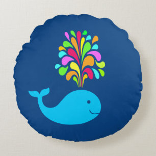 Coussins Ronds Baleine amusante