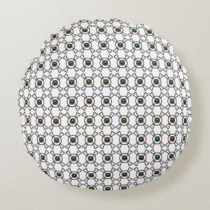 Coussins Ronds Balle Oculaire et Crânes (fonds clairs) Cushio