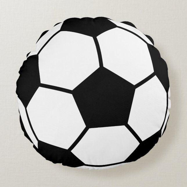 Coussins Ronds Ballon de football (Devant)