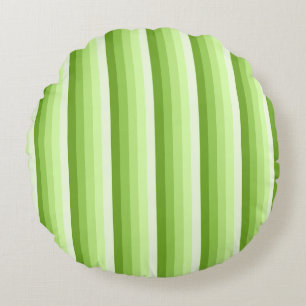 Coussins Ronds Bandes d'ombre vert citron