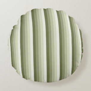 Coussins Ronds Bandes d'ombre vert olive