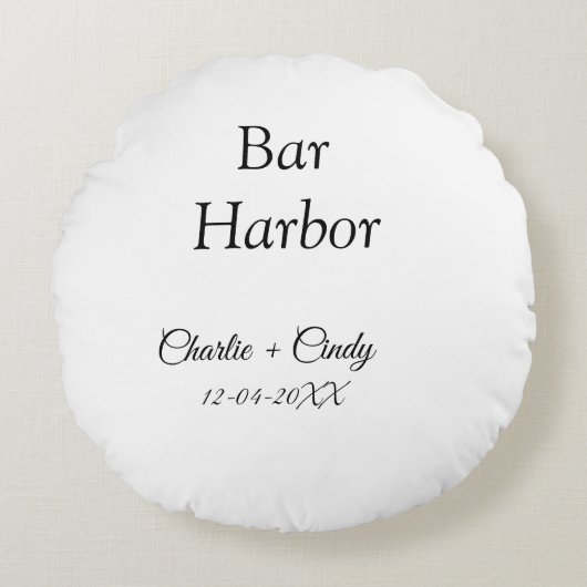 Coussins Ronds Bar Harbour bachelorée fête d'honneur mariage a (Devant)