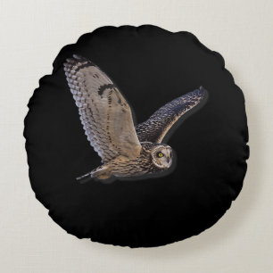 Coussins Ronds Barn Owl Spirit Animal Nature Et Amant Extérieur