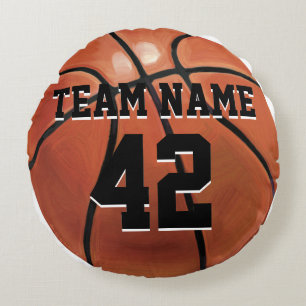 Coussins Ronds Basket-ball Nom et numéro de l'équipe