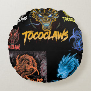 Coussins Ronds Bataillon de dragons TOCOCLAWS : Autocollant de ri