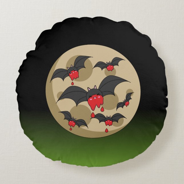 Coussins Ronds Battes Vampire de Ketchup (Devant)
