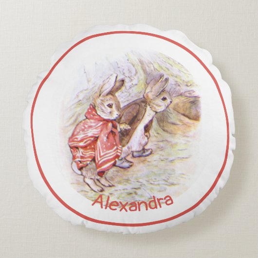 Coussins Ronds Beatrix Potter Bunnies (Devant)