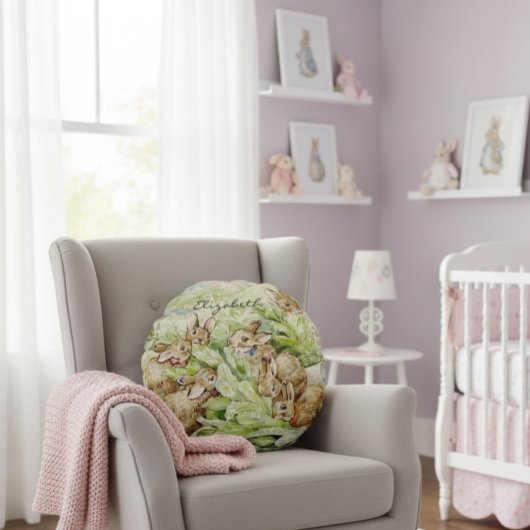 Coussins Ronds Beatrix Potter Tale des lapins Flopsy