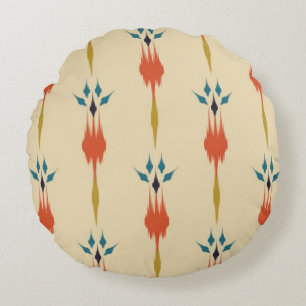 Coussins Ronds Beau art ethnique abstrait ikat. Kasur sans coutur