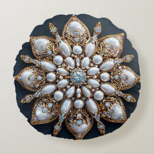 Coussins Ronds Beau Broche