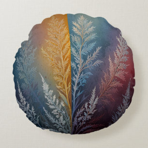 Coussins Ronds Beau cristal de glace multicolore plissé