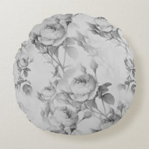 Coussins Ronds Beau motif floral vintage
