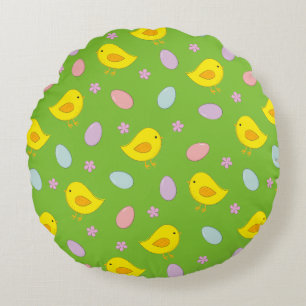 Coussins Ronds Beau Poulets motifs de Pâques OEufs Couleur person