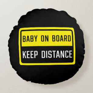Coussins Ronds Bébé à bord Conserver le signe de distance