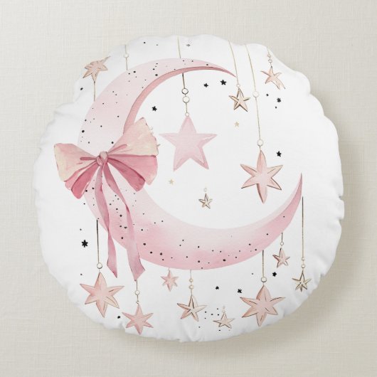 Coussins Ronds Bébé Coquette Rose (Devant)