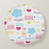 Coussins Ronds Bébé fille (Dos)