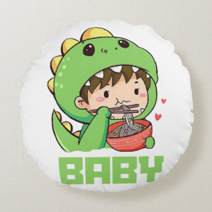 Coussins Ronds bébé godzilla