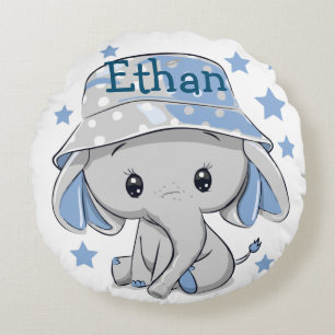 Coussins Ronds Bébé mignon éléphant garçon