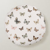 Coussins Ronds Bébé mignon fille sur mesure Monogramme Motif papi (Dos)