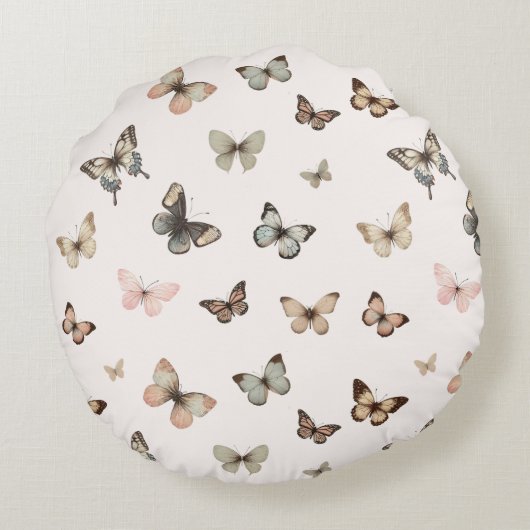 Coussins Ronds Bébé mignon fille sur mesure Monogramme Motif papi (Dos)