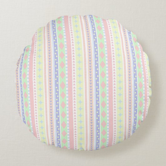 Coussins Ronds Bébé mignon Pastel Imprimer (Devant)