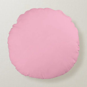 Coussins Ronds Bébé rose (couleur solide)