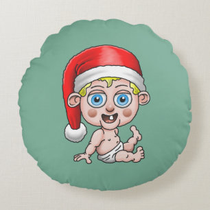 Coussins Ronds Bébé Santa merveilleux