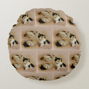 Coussins Ronds "Bébés Chatons"