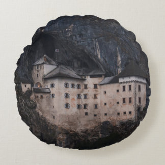 COUSSINS RONDS BEIGE ET BÉTON NOIR