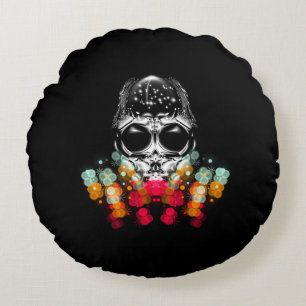 Coussins Ronds Belle araignée automnale avec Casquette Dewdrop
