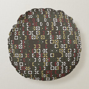 Coussins Ronds Belle conception géométrique motif abstrait, art,