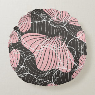 Coussins Ronds Belle couleur abstrait sans couture motif. Dos