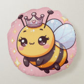 Coussins Ronds Belle Dessin de la Reine Bee (Dos)