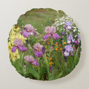 Coussins Ronds Belle Iris Fleur violet Fleur Photo