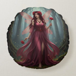 Coussins Ronds Belle Janvier Garnet Fairy