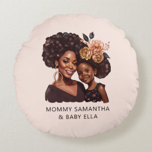 Coussins Ronds Belle maman et fille noire (10)