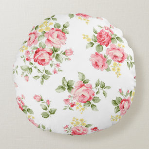 Coussins Ronds Belle motif de fleur rose, petite bouqu fleurie