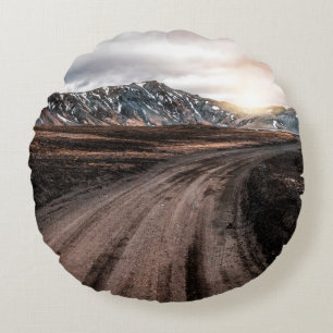 Coussins Ronds Belle route Landmanalaugar gravier chemin de pouss