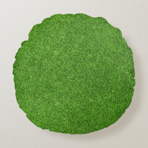 Coussins Ronds Belle texture d'herbe verte de terrain de golf