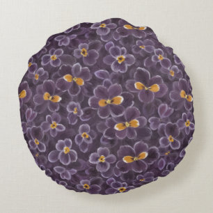 Coussins Ronds Belles Violettes