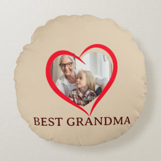 Coussins Ronds Best Grandma Personalized Round Pillow Gift