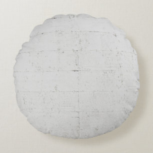Coussins Ronds béton peint blanc