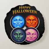 Coussins Ronds Between four elements, moon faces festive Gothic g (Dos)