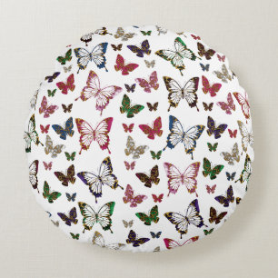 Coussins Ronds Beurre de marbre coloré mignon Motif de printemps