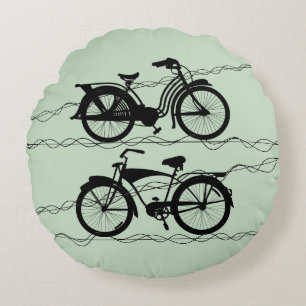 Coussins Ronds Bicyclette Noir 1